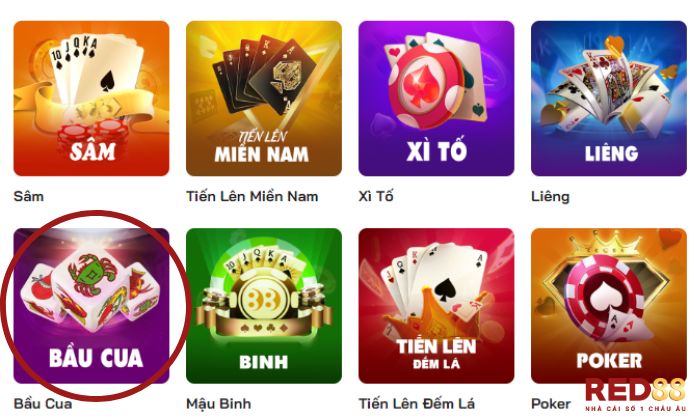 bầu cua Red88 Bầu cua Red88 là phiên bản trực tuyến của bầu cua tôm cá