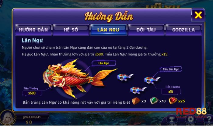 Đại Chiến Thái Bình Dương Red88 Săn các loại cá đặc biệt có giá trị cao
