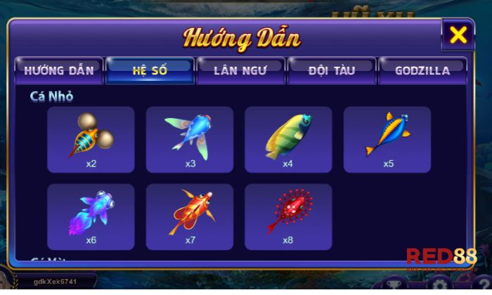 Đại Chiến Thái Bình Dương Red88 Nắm vững tính chất riêng biệt của mỗi loại sinh vật trong Đại chiến thái bình dương Red88