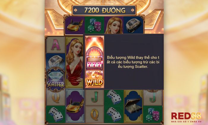 Dream Of Macau Red88 Biểu tượng Wild có tác dụng thay thế tất cả các biểu tượng thông thường