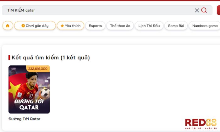 Đường Đến Qatar Red88 Tìm kiếm trò chơi Đường Đến Qatar trong danh mục game Slots