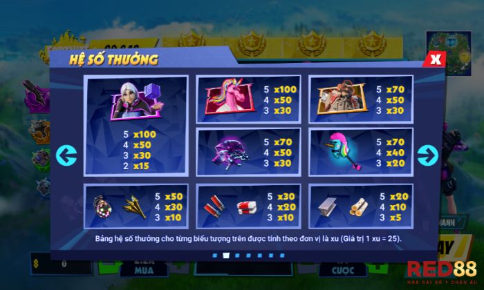 Fortnite Red88 Người chơi cần lựa chọn mức nhân cược hợp lý nhằm tối ưu hoá khả năng chiến thắng