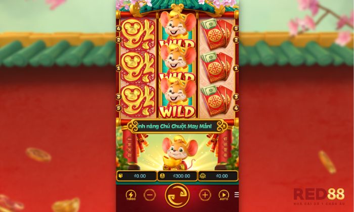 Fortune Mouse Red88 Bố cục bàn chơi 3 cuộn và 3 hàng của Fortune Mouse Red88