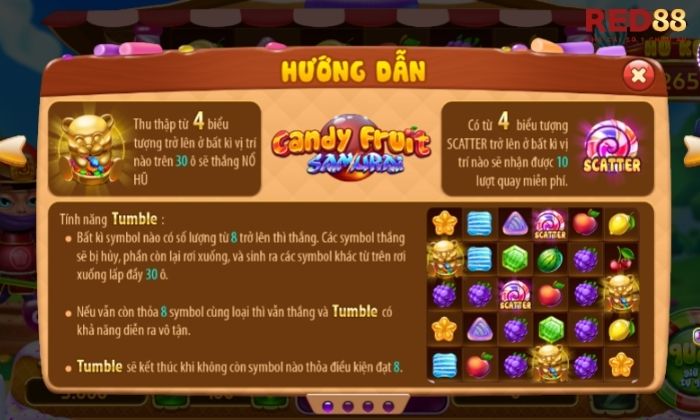 Hũ kẹo trái cây Red88 Cách chơi Hũ kẹo trái cây Red88 dễ hiểu cho tân binh