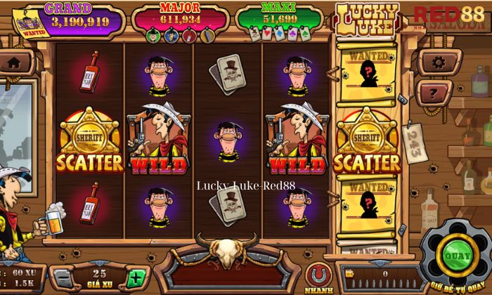 Lucky Luke Red88 Game Lucky Luke Red88 thuộc loại hình trò chơi slot có thưởng