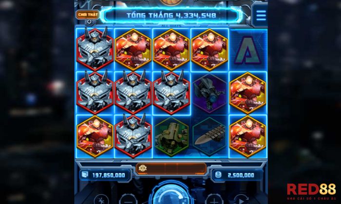 Các nút thao tác chính trong Pacific Rim Red88