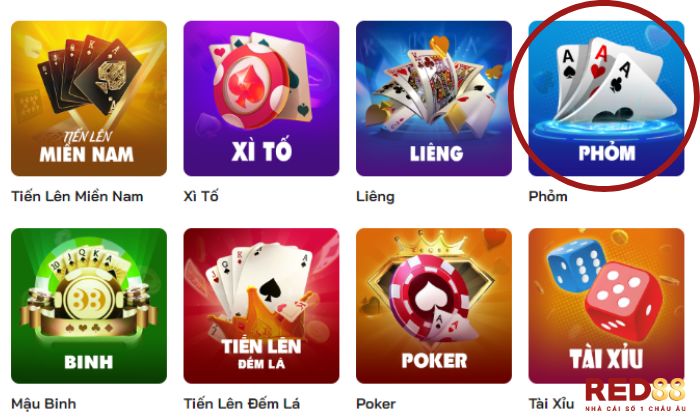 Phỏm Red88 Phỏm Red88 sử dụng bộ bài tây gồm 52 lá để chơi