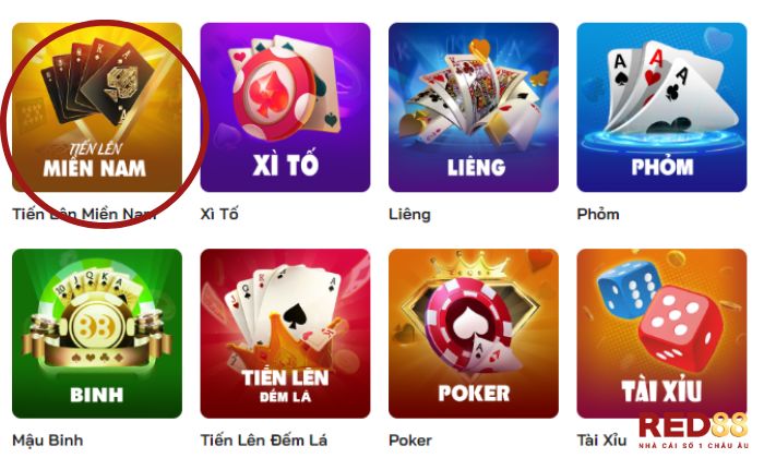 Tiến lên miền nam Red88 là một trong những game bài chất lượng
