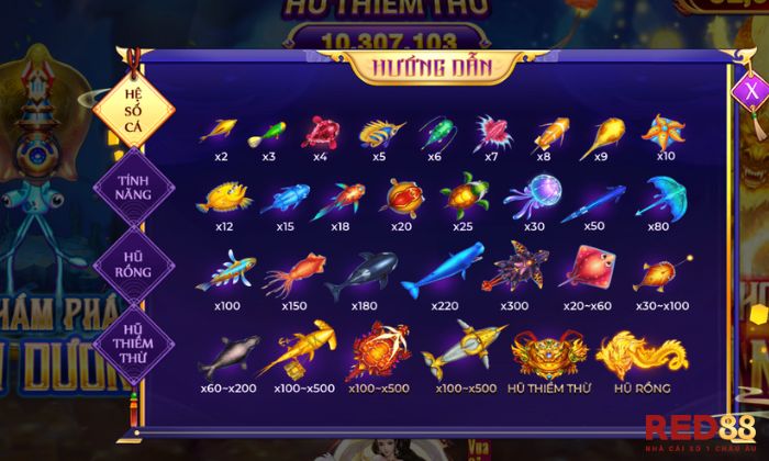 Vua săn cá Red88 Hệ số đổi thưởng trong vua săn cá Red88