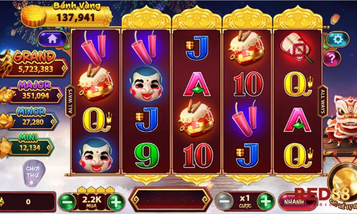 Bóc bánh Hằng Nga Red88 Giao diện nổi bật của Bóc bánh Hằng Nga Red88