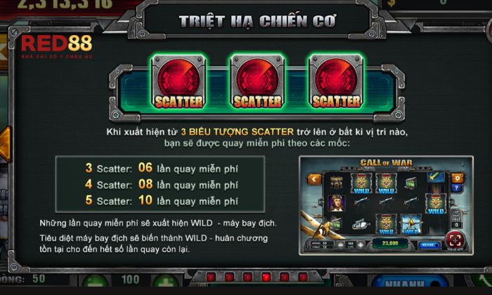 Call of War Red88 Biểu tượng Scatter