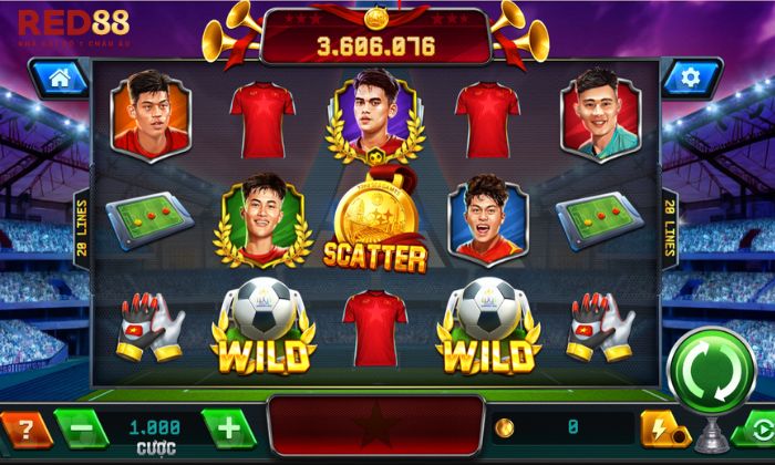 Chiến binh sao vàng Red88 Thiết kế trò chơi gây ấn tượng mạnh với tông màu tươi sáng