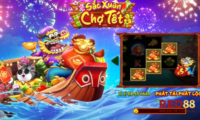 Chợ Tết Red88 Giới thiệu tổng quan về tựa game nổ hũ Chợ Tết Red88