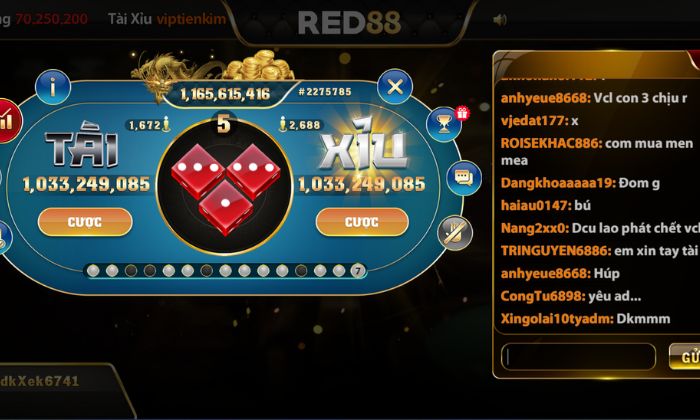 Tài xỉu là game bài phổ biến tại Red88