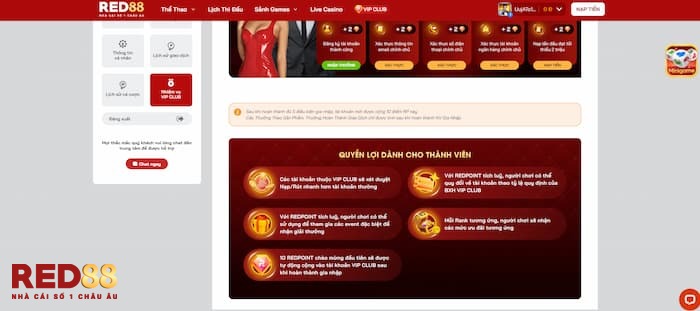 khuyến mãi Red88 Quyền lợi khi tham gia khuyến mãi Red88