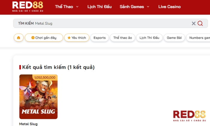 Metal Slug Red88 Nhấn chuột vào biểu tượng “Metal Slug Red88”