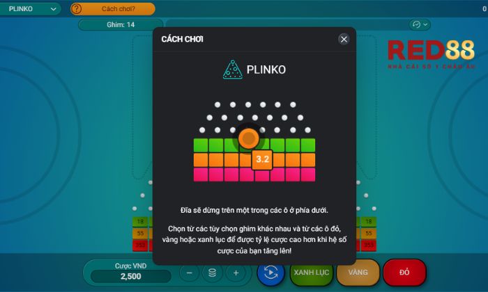Plinko Red88 Cách chơi Plinko Red88