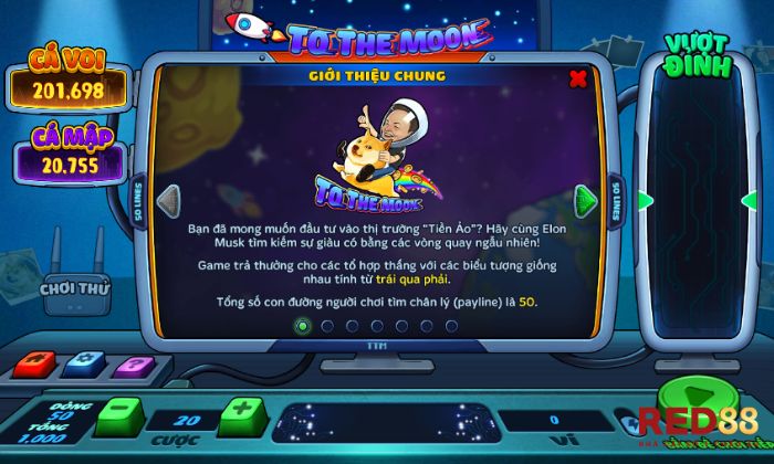 Luật chơi To the moon Red88 dễ hiểu