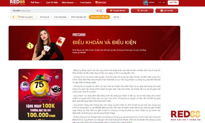 Quy tắc tham gia Red88