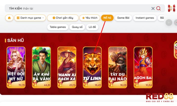 Tứ Linh Red88 Các bước tham gia Tứ Linh tại nhà cái Red88 chi tiết